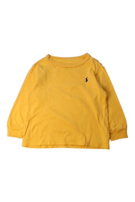 A Yellow Long Sleeve T Shirts from Ralph Lauren in size 3T for boy. (Front View)