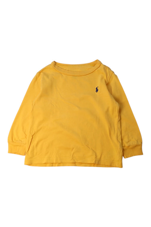 A Yellow Long Sleeve T Shirts from Ralph Lauren in size 3T for boy. (Front View)
