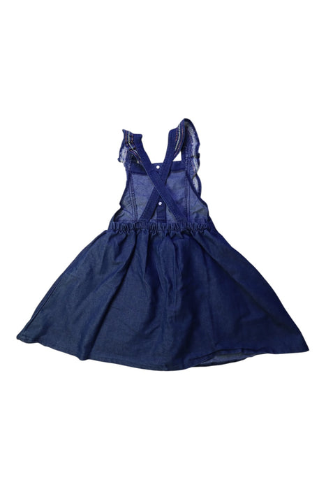 A Blue Sleeveless Dresses from Nanette Lepore in size 8Y for girl. (Back View)