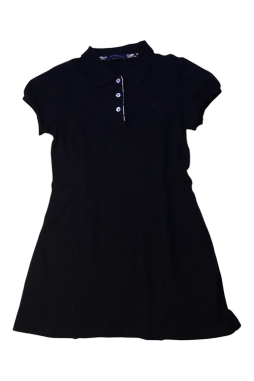 A Navy Short Sleeve Dresses from Burberry in size 8Y for girl. (Front View)