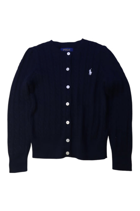 A Navy Cardigans from Polo Ralph Lauren in size 5T for girl. (Front View)