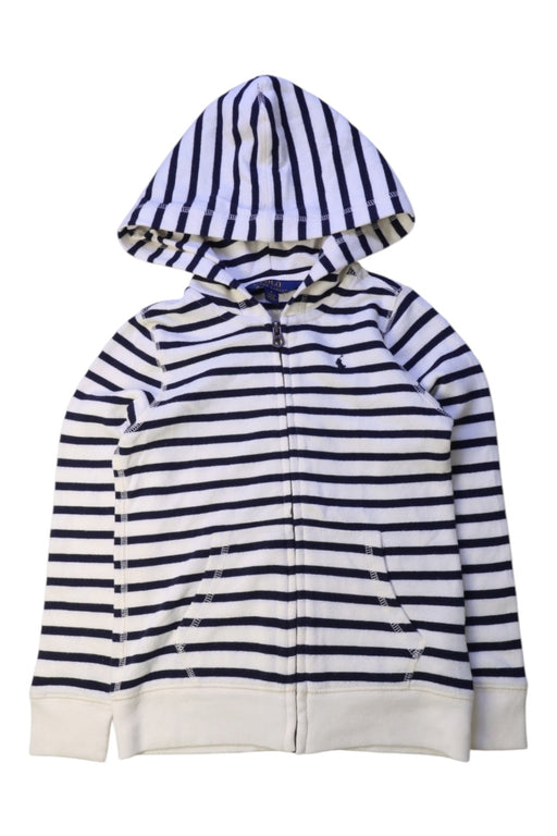 A Navy Zippered Sweatshirts from Polo Ralph Lauren in size 6T for neutral. (Front View)