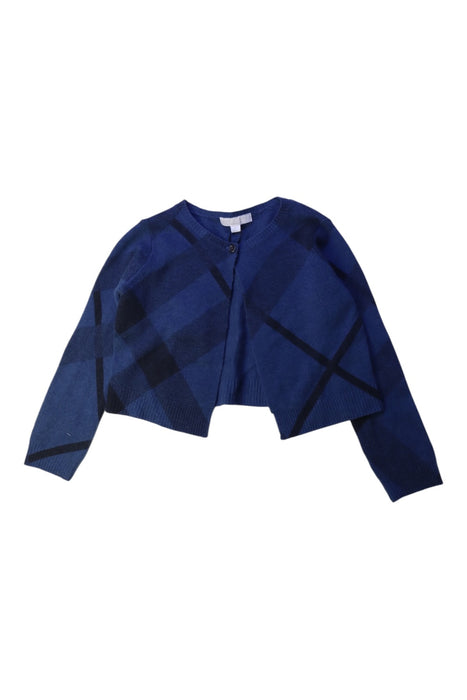 A Blue Cardigans from Burberry in size 4T for girl. (Front View)