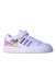 A White Sneakers from Adidas in size 4T for girl. (Front View)