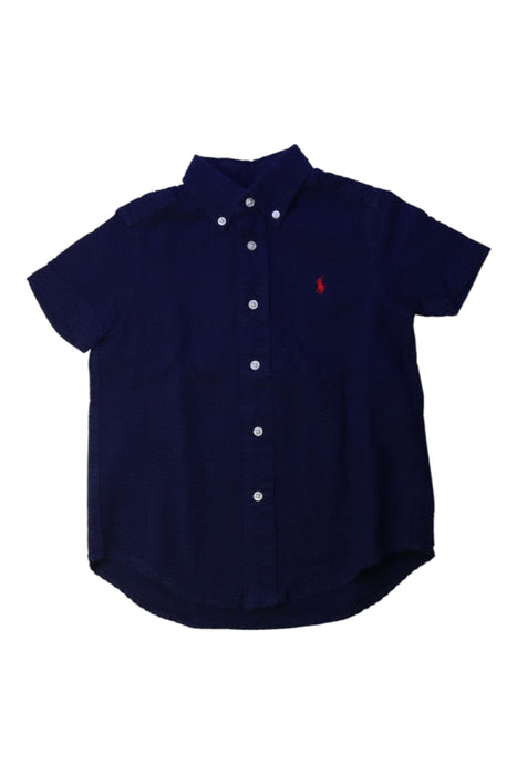 A Navy Short Sleeve Shirts from Polo Ralph Lauren in size 4T for boy. (Front View)