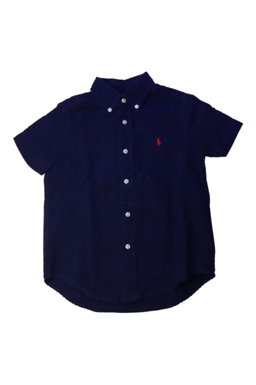 A Navy Short Sleeve Shirts from Polo Ralph Lauren in size 4T for boy. (Front View)