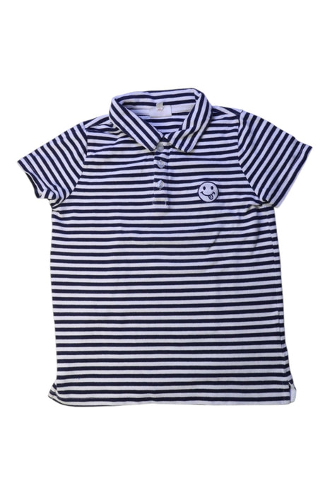 A Navy Short Sleeve Polos from Seed in size 6T for boy. (Front View)