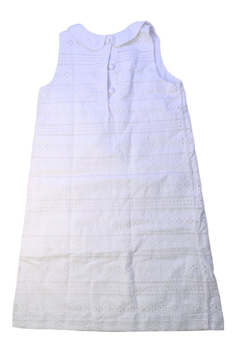 A White Sleeveless Dresses from Polo Ralph Lauren in size 10Y for girl. (Back View)