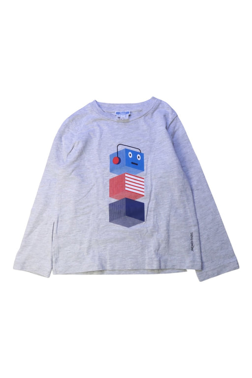 A Grey Long Sleeve T Shirts from Jacadi in size 6T for boy. (Front View)