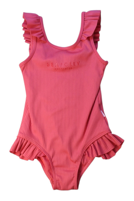 A Pink Swimsuits from Seafolly in size 8Y for girl. (Front View)