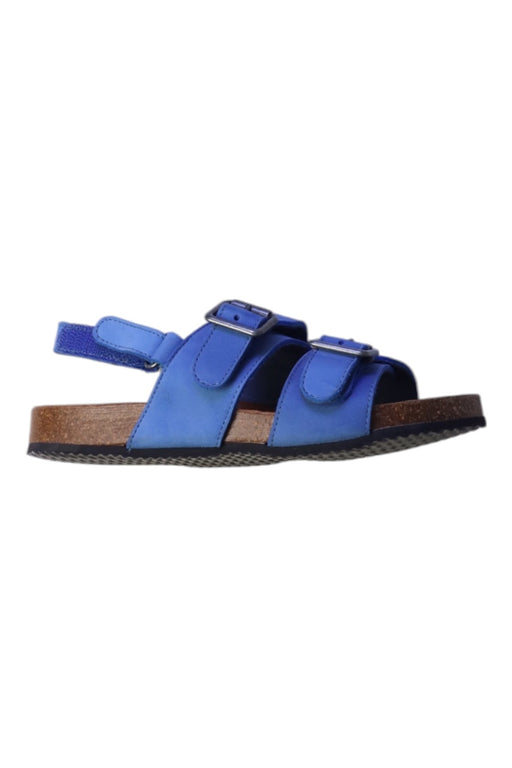 A Blue Sandals from Jacadi in size 6T for neutral. (Front View)