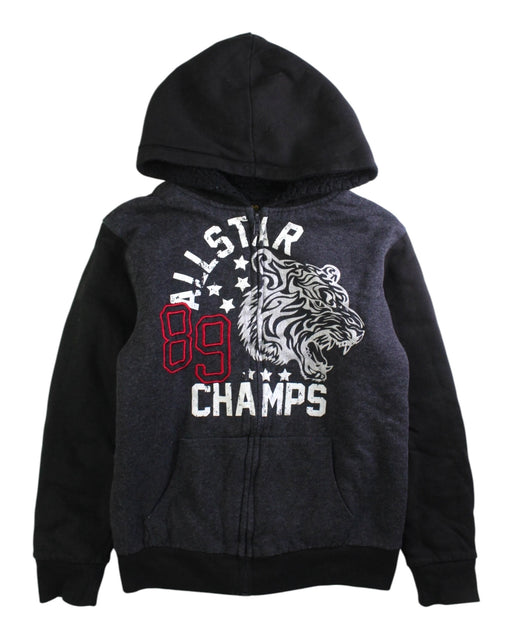A Black Hooded Sweatshirts from Lee in size 10Y for boy. (Front View)