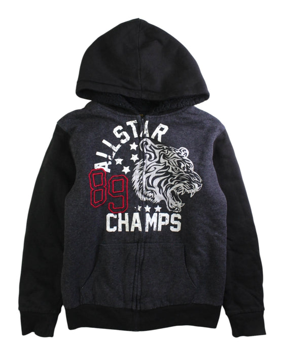 A Black Hooded Sweatshirts from Lee in size 10Y for boy. (Front View)