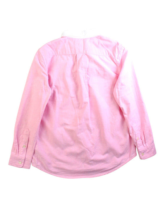 A Pink Long Sleeve Shirts from Polo Ralph Lauren in size 7Y for boy. (Back View)