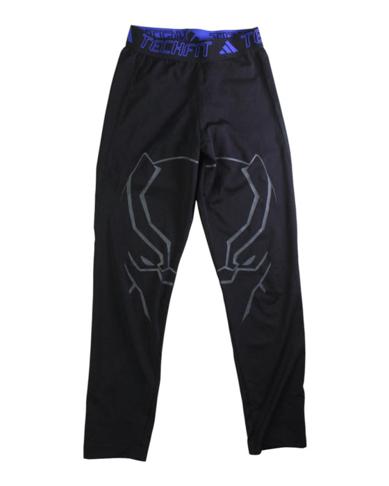 A Black Active Pants from Adidas in size 10Y for boy. (Front View)