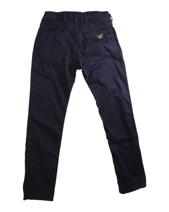 A Navy Casual Pants from Emporio Armani in size 8Y for boy. (Back View)