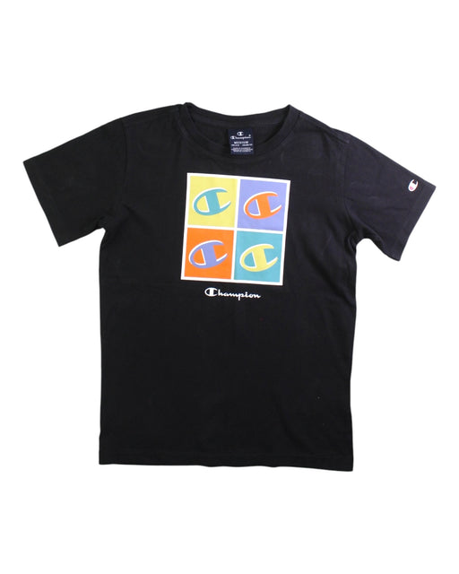 A Black Short Sleeve T Shirts from Champion in size 9Y for neutral. (Front View)