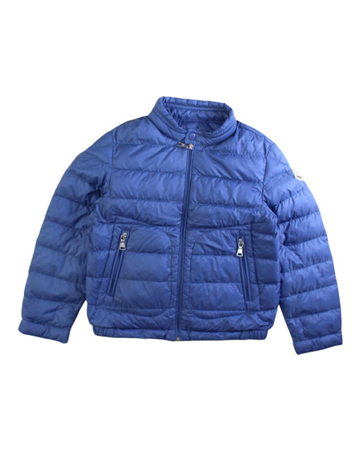 A Blue Puffer/Quilted Coats & Outerwear from Moncler in size 6T for neutral. (Front View)