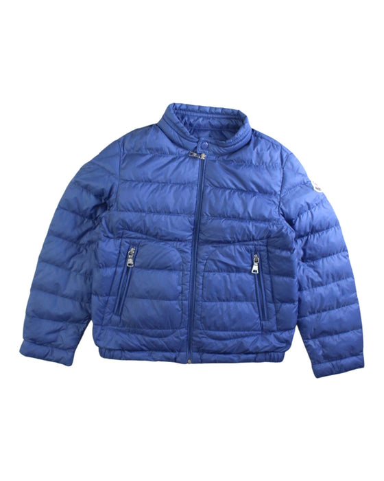 A Blue Puffer/Quilted Coats & Outerwear from Moncler in size 6T for neutral. (Front View)