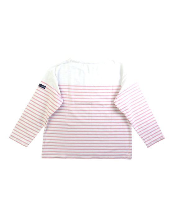 A Pink Long Sleeve T Shirts from Petit Bateau in size 6T for girl. (Back View)