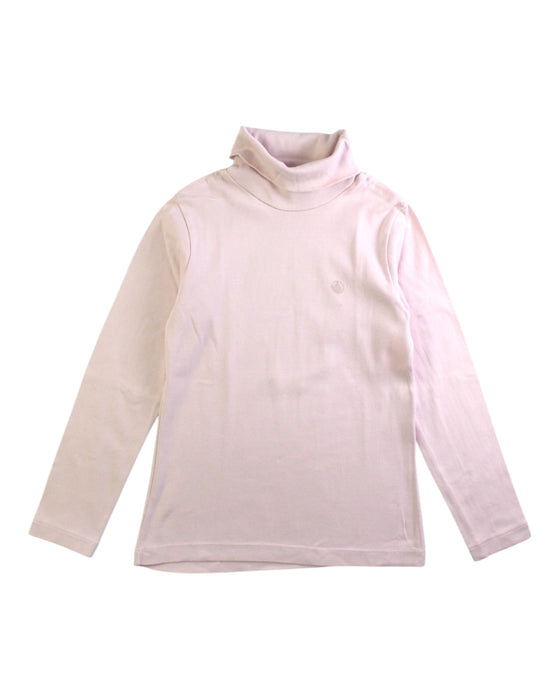 A Ivory Long Sleeve Tops from Petit Bateau in size 6T for girl. (Front View)