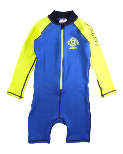 A Blue Wetsuits from Minnex in size 8Y for boy. (Front View)