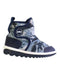 A Blue Winter Boots from Bibi in size 5T for boy. (Front View)