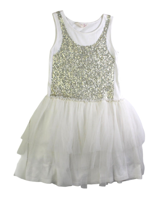 A White Sleeveless Dresses from Tutu Du Monde in size 6T for girl. (Front View)