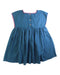 A Blue Sleeveless Dresses from Louise Misha in size 6T for girl. (Back View)