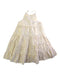 A Yellow Sleeveless Dresses from Velveteen in size 6T for girl. (Front View)