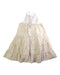 A Yellow Sleeveless Dresses from Velveteen in size 6T for girl. (Back View)