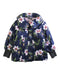A Navy Puffer/Quilted Jackets from BeBe in size 5T for girl. (Front View)