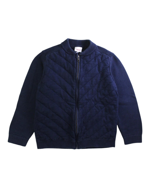 A Navy Puffer/Quilted Jackets from Seed in size 6T for boy. (Front View)