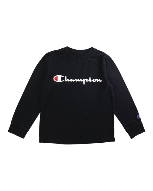 A Black Long Sleeve T Shirts from Champion in size 6T for neutral. (Front View)