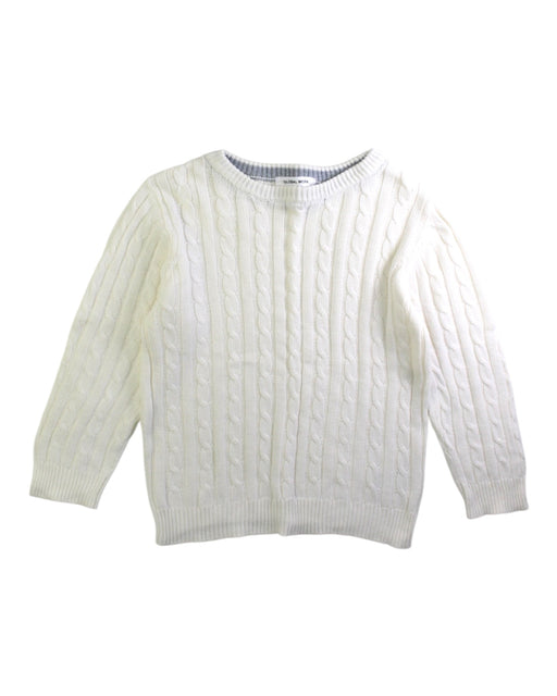 A White Knit Sweaters from Global  Work in size 4T for boy. (Front View)