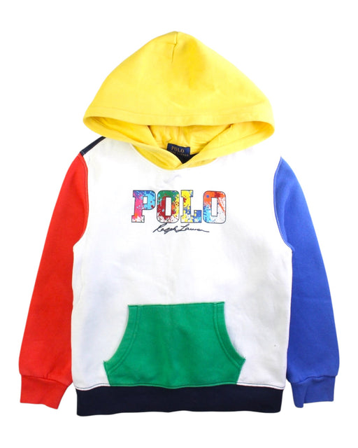 A Multicolour Hooded Sweatshirts from Polo Ralph Lauren in size 7Y for boy. (Front View)