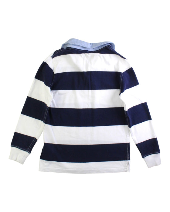 A Navy Long Sleeve Polos from Polo Ralph Lauren in size 6T for boy. (Back View)