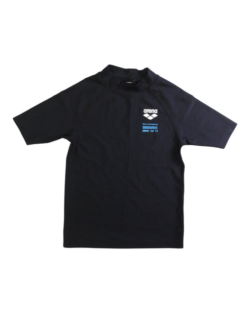 A Black Rash Guards from Arena in size 4T for boy. (Front View)