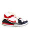 A Red Sneakers from Air Jordan in size 10Y for boy. (Front View)