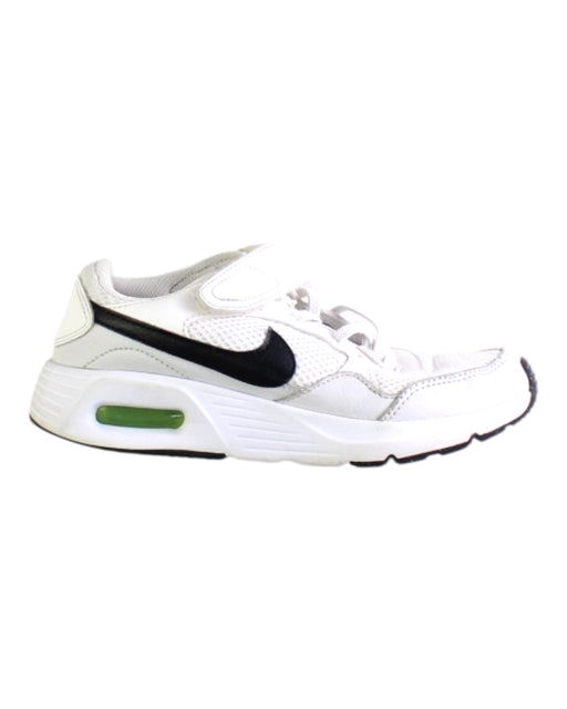 A White Sneakers from Nike in size 10Y for boy. (Front View)