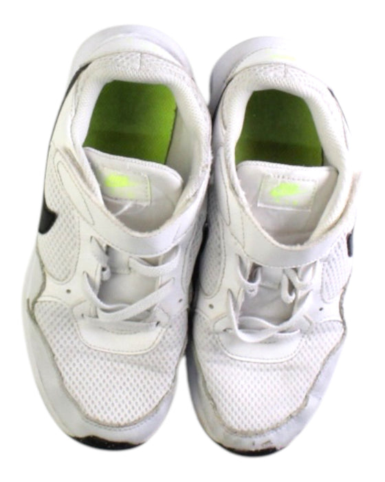 A White Sneakers from Nike in size 10Y for boy. (Back View)