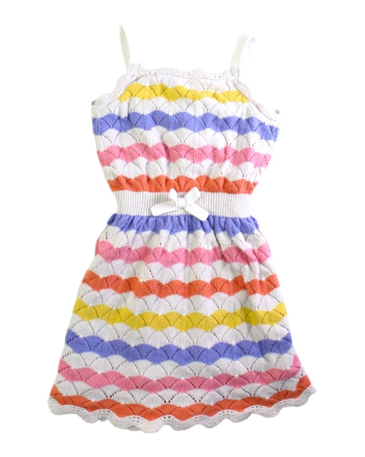 A Multicolour Sleeveless Dresses from Janie & Jack in size 4T for girl. (Front View)