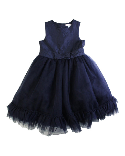 A Navy Sleeveless Dresses from Janie & Jack in size 4T for girl. (Front View)