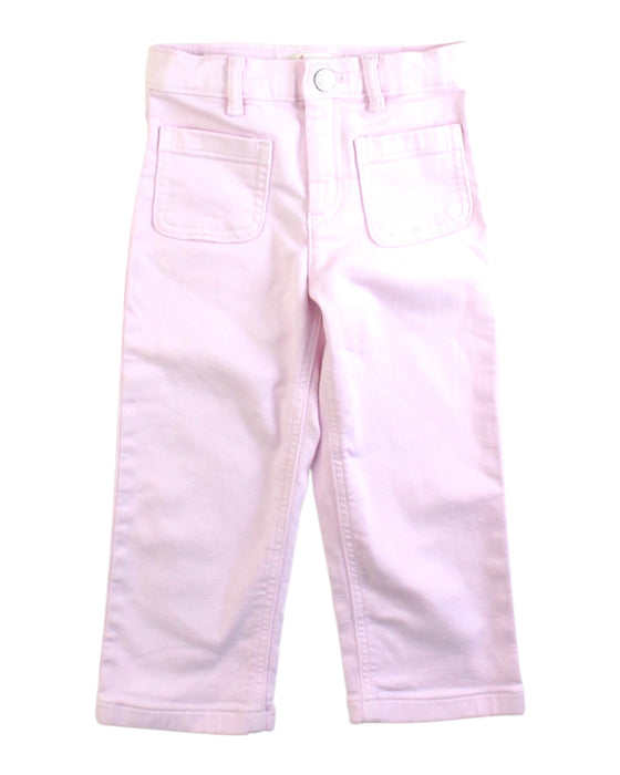 A Pink Casual Pants from Crewcuts in size 4T for girl. (Front View)
