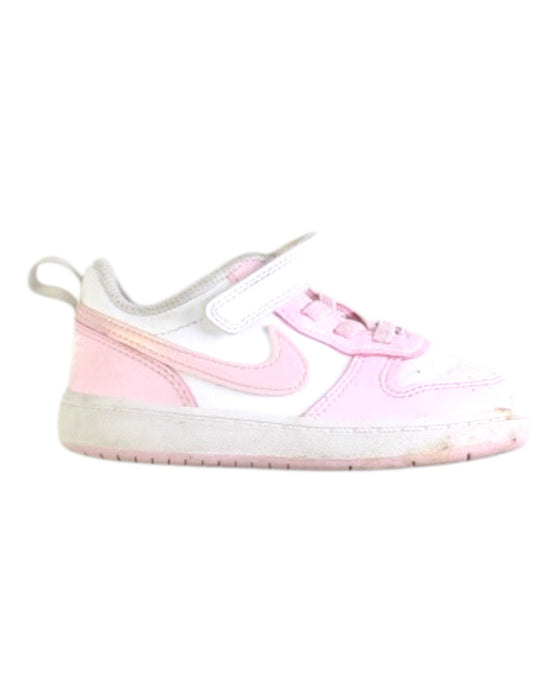 A Pink Sneakers from Nike in size 3T for girl. (Front View)