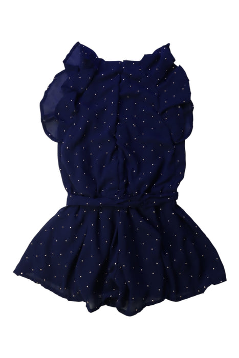 A Navy Sleeveless Rompers from Mayoral in size 5T for girl. (Back View)