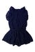 A Navy Sleeveless Rompers from Mayoral in size 5T for girl. (Back View)