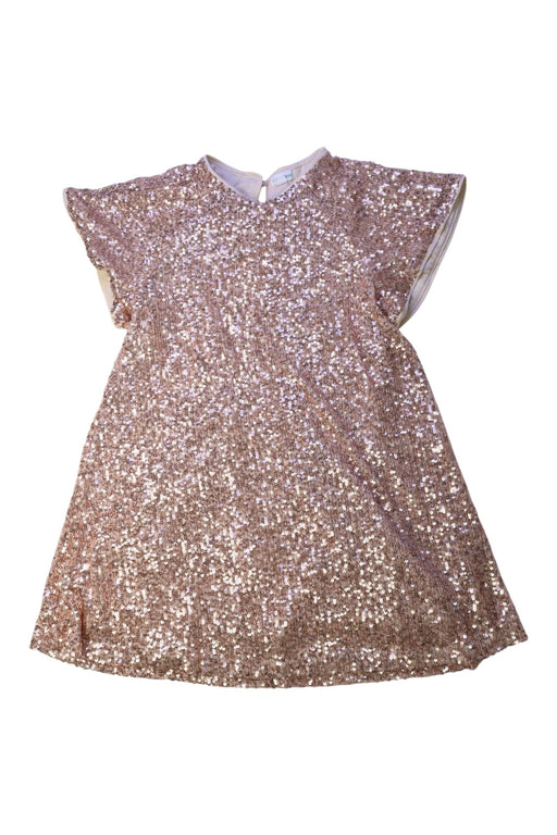 A Gold Sleeveless Dresses from Vertbaudet in size 7Y for girl. (Front View)
