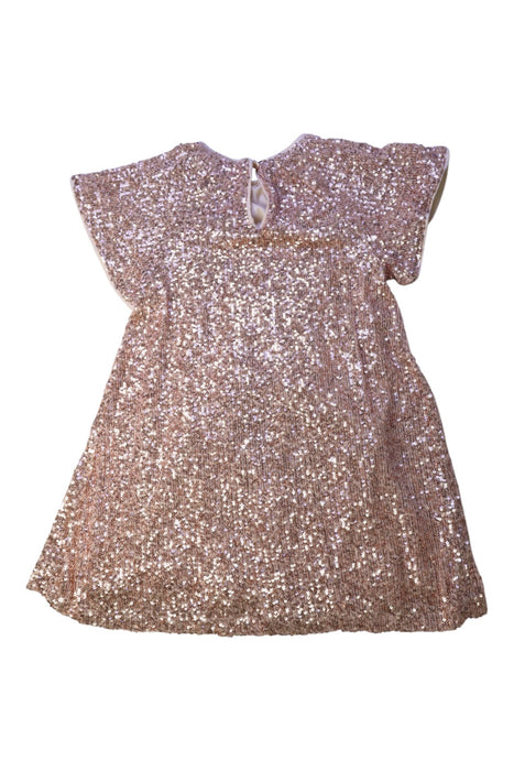 A Gold Sleeveless Dresses from Vertbaudet in size 7Y for girl. (Back View)