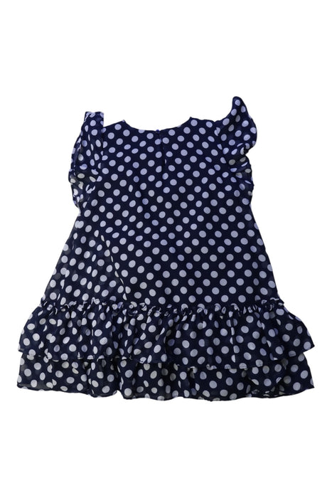 A Navy Sleeveless Dresses from Mayoral in size 4T for girl. (Back View)